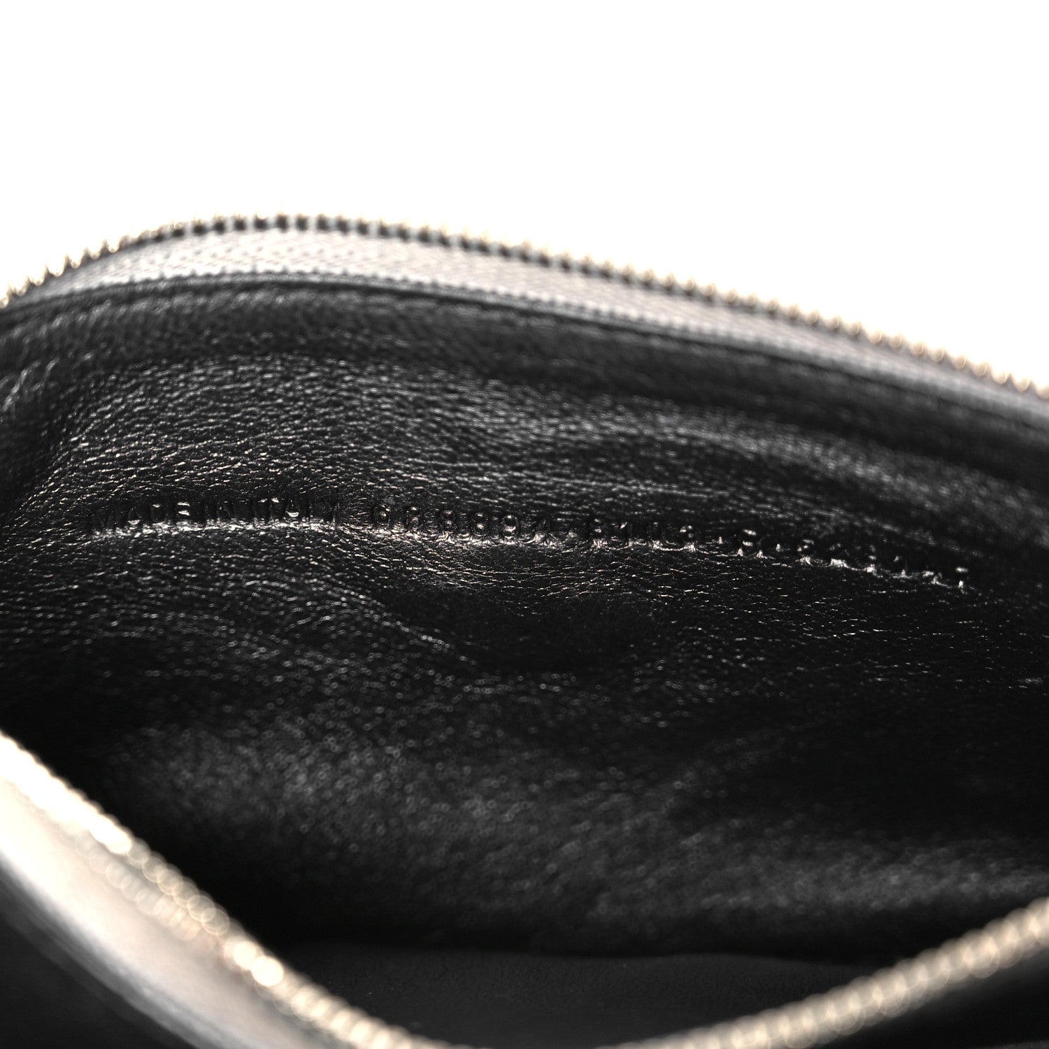 Metallic Extra Supple Calfskin Crocodile Embossed Gossip Wallet On Chain Silver