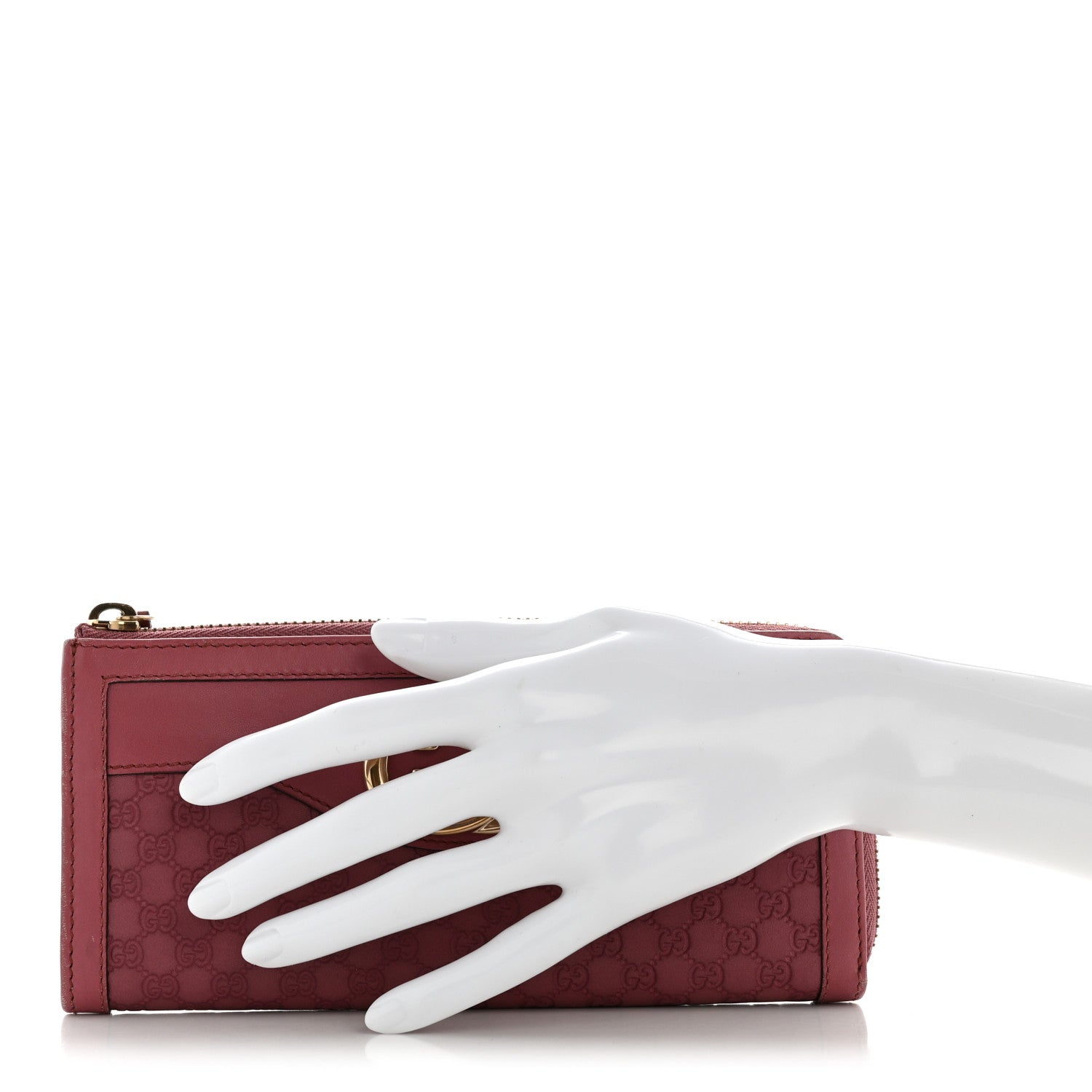Microguccissima Sukey Zip Around Wallet Vintage Rose