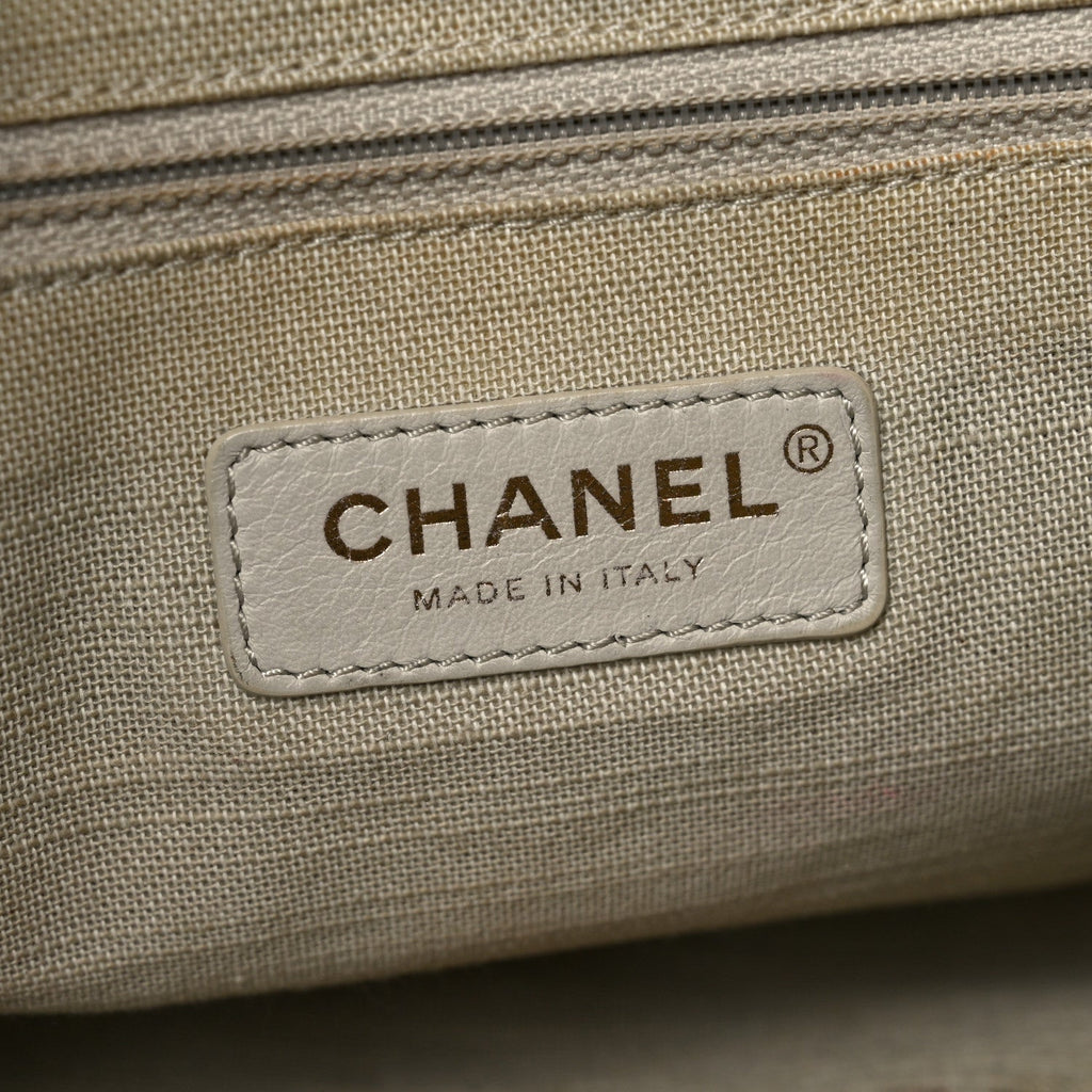Denim Small Deauville Tote Dark Blue White