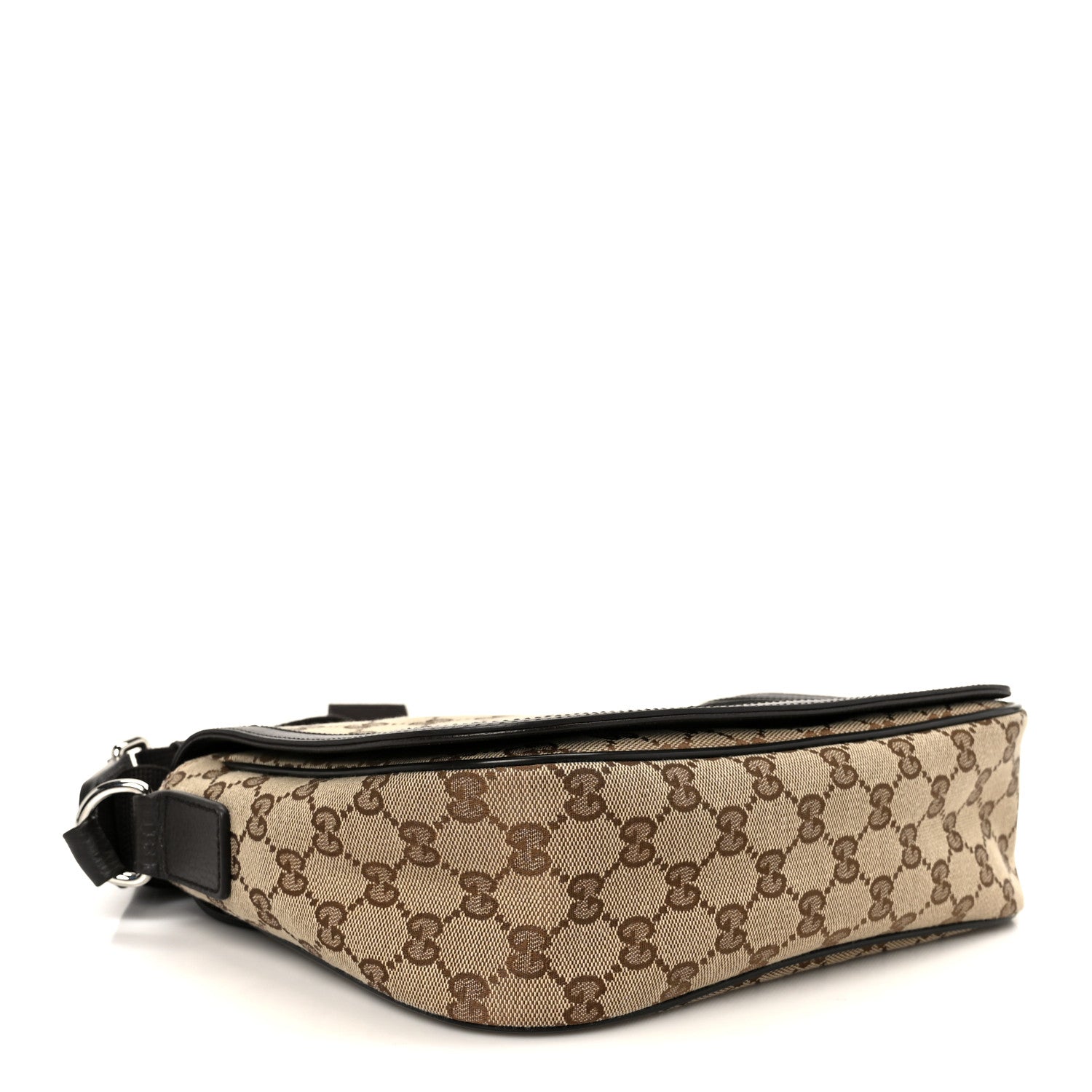Monogram Flap Messenger Bag Beige Dark Brown
