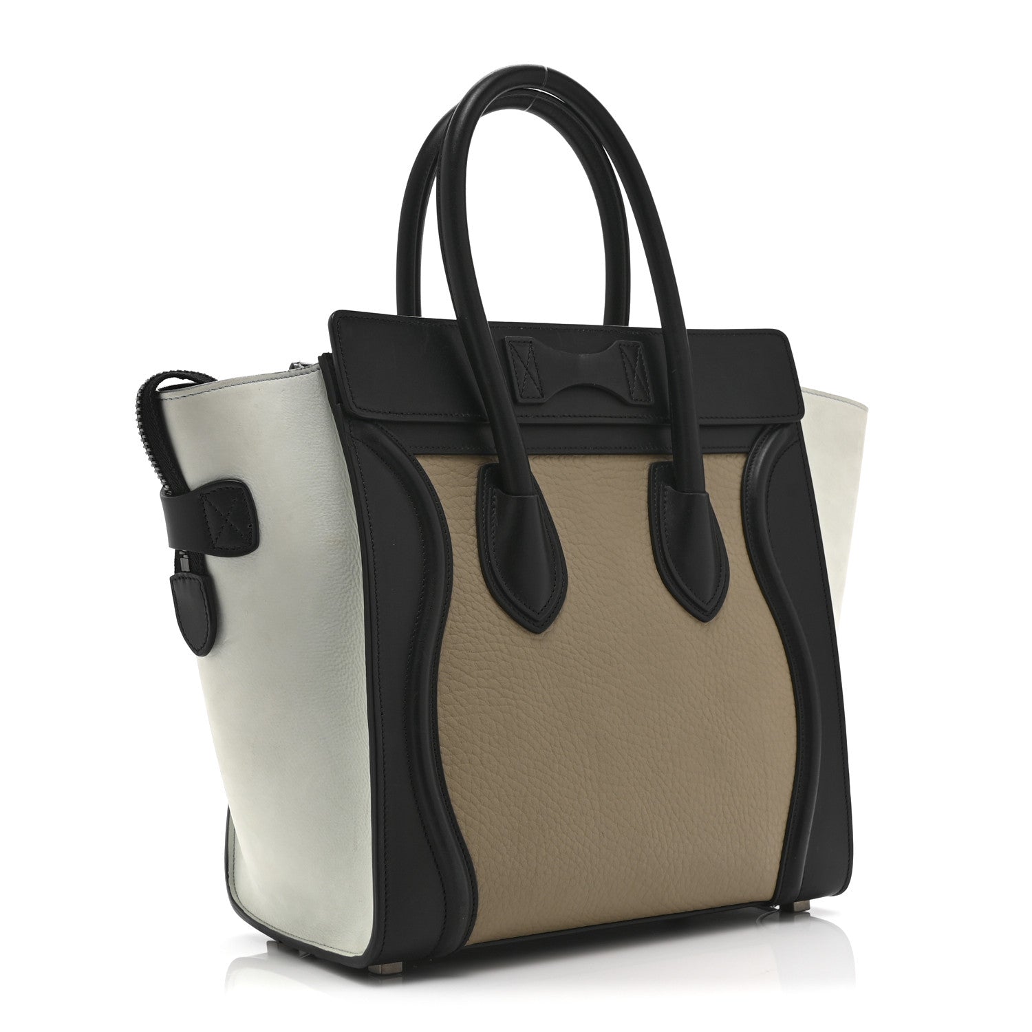 Bullhide Drummed Calfskin Micro Tri-Color Luggage Antarctic