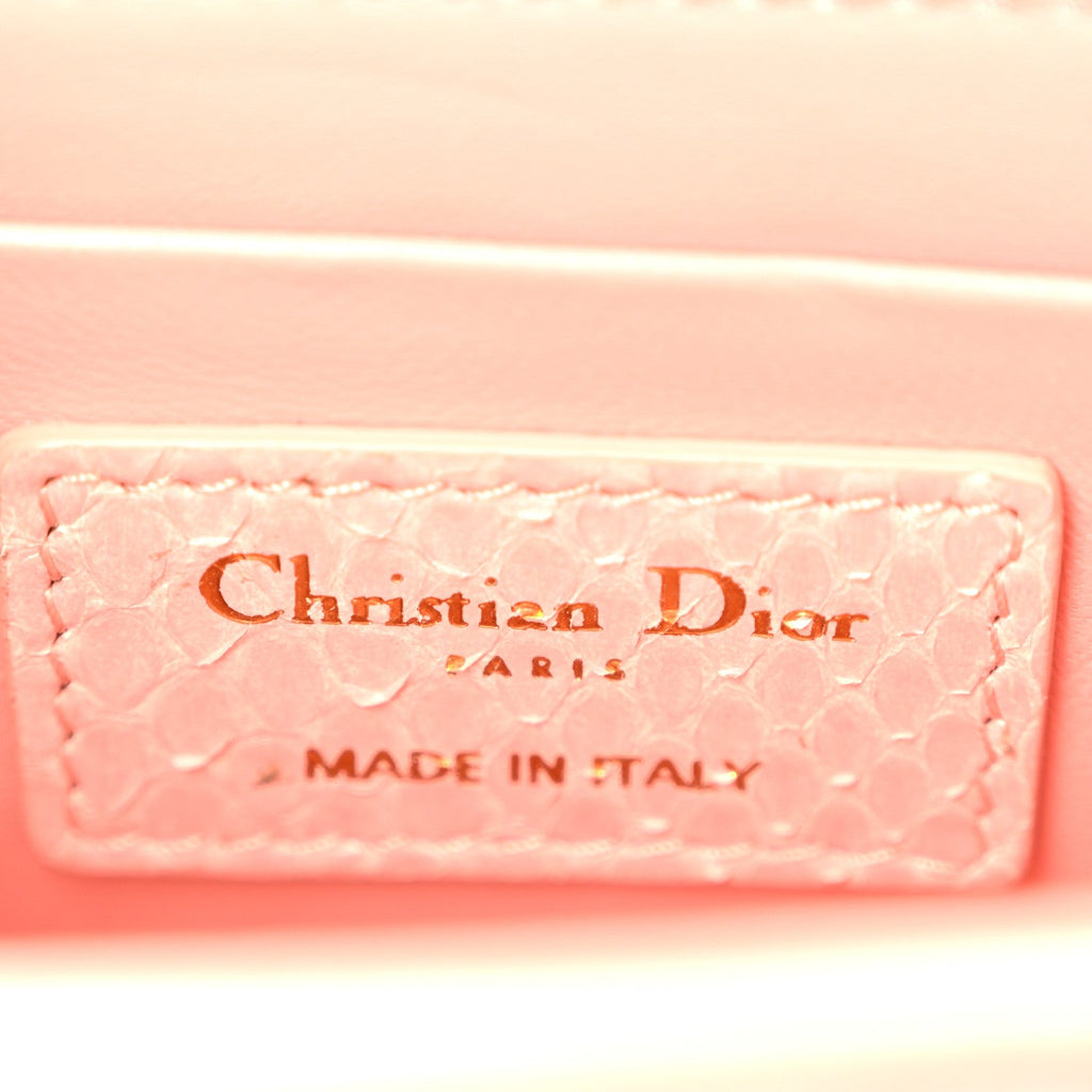 Snakeskin 30 Montaigne Box Bag Rose Clair
