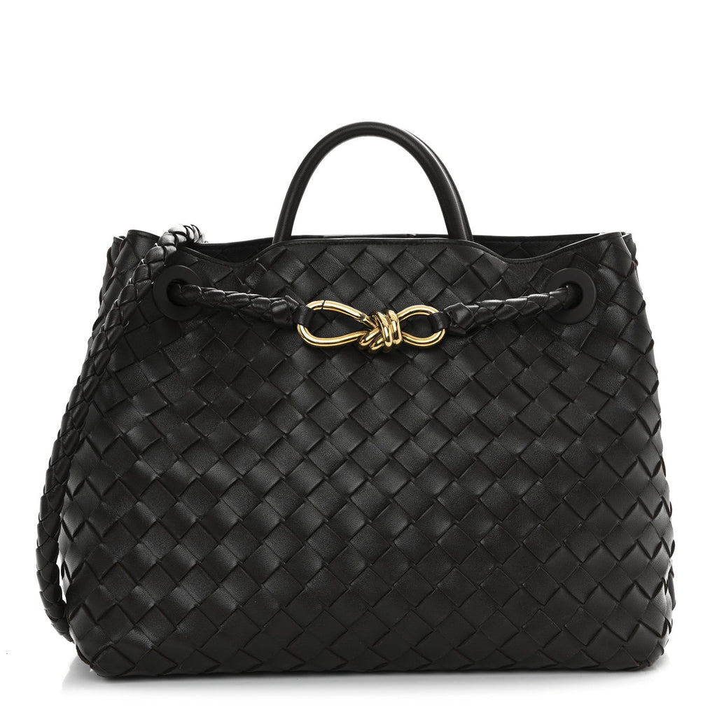 Nappa Intrecciato Medium Andiamo Shoulder Bag Fondant