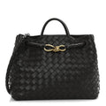 Nappa Intrecciato Medium Andiamo Shoulder Bag Fondant
