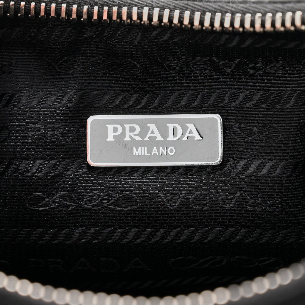 Tessuto Nylon Saffiano Mini Re-Edition 2005 Bag Black