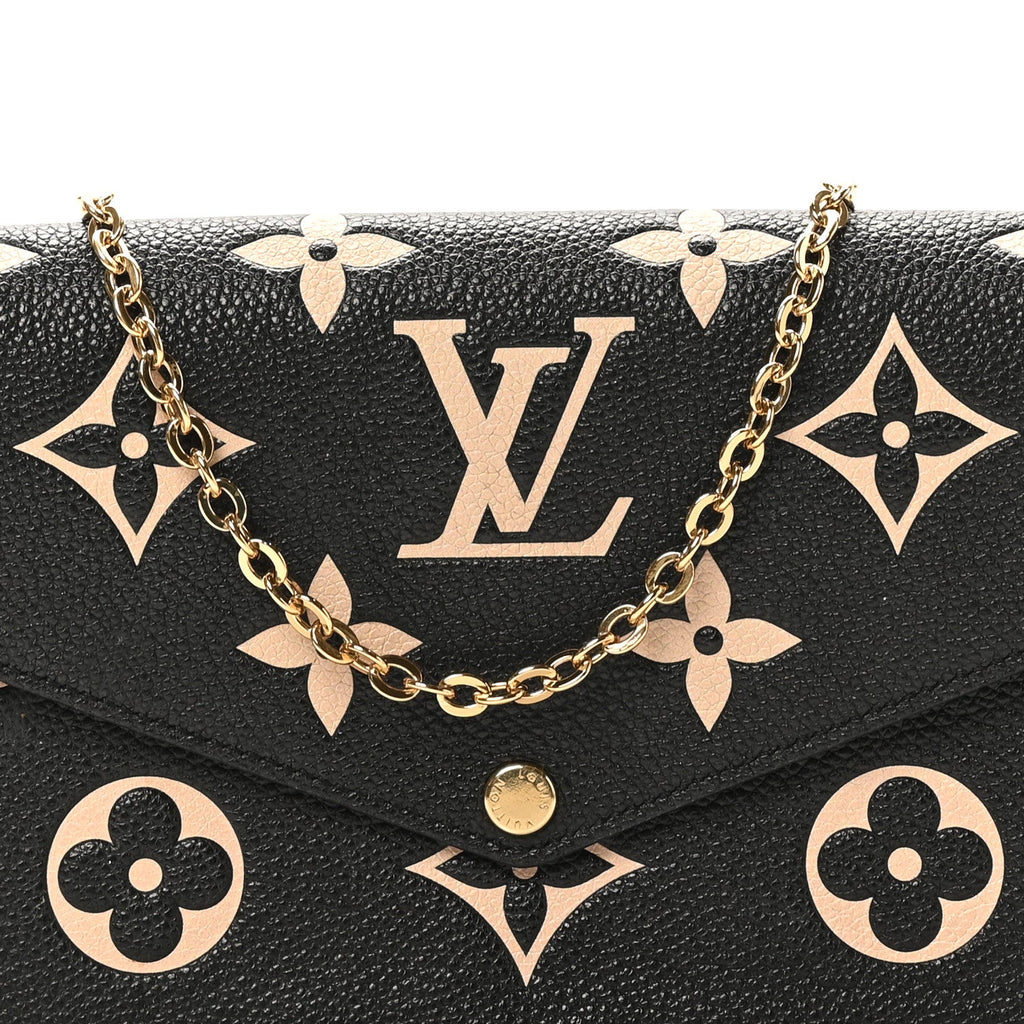 Empreinte Monogram Giant Felicie Pochette Black Beige