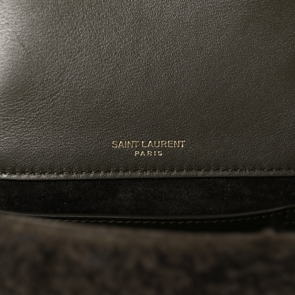Shearling Monogram Small Jamie Grainy Moss