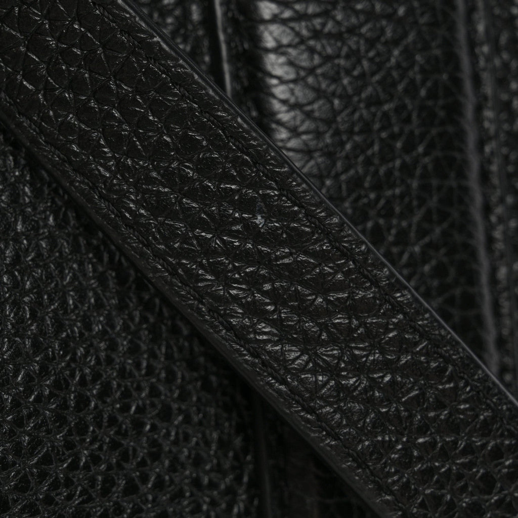 Grained Calfskin Small The Tote Bag Black