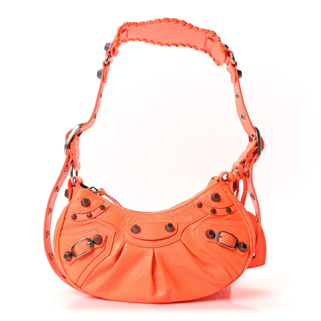 Agneau Arena Le Cagole Shoulder Bag XS Orange