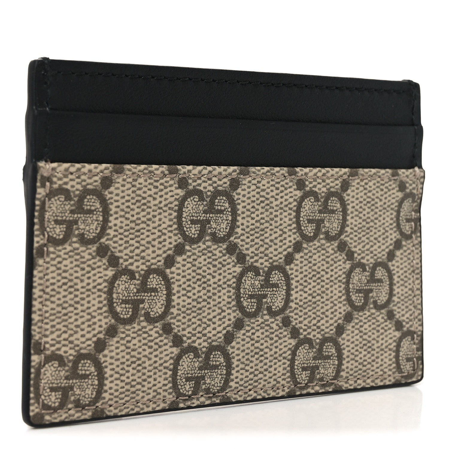 GG Supreme Monogram Calfskin  Holder Beige Black