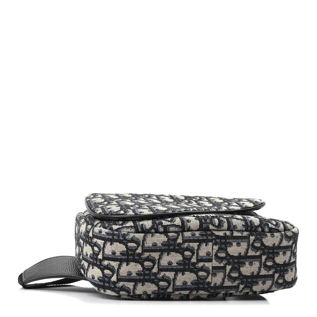 Oblique World Tour Saddle Belt Bag Beige Black