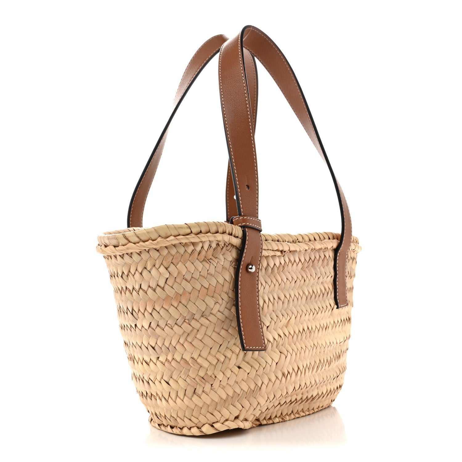 Raffia Basket Tote Bag Natural Tan
