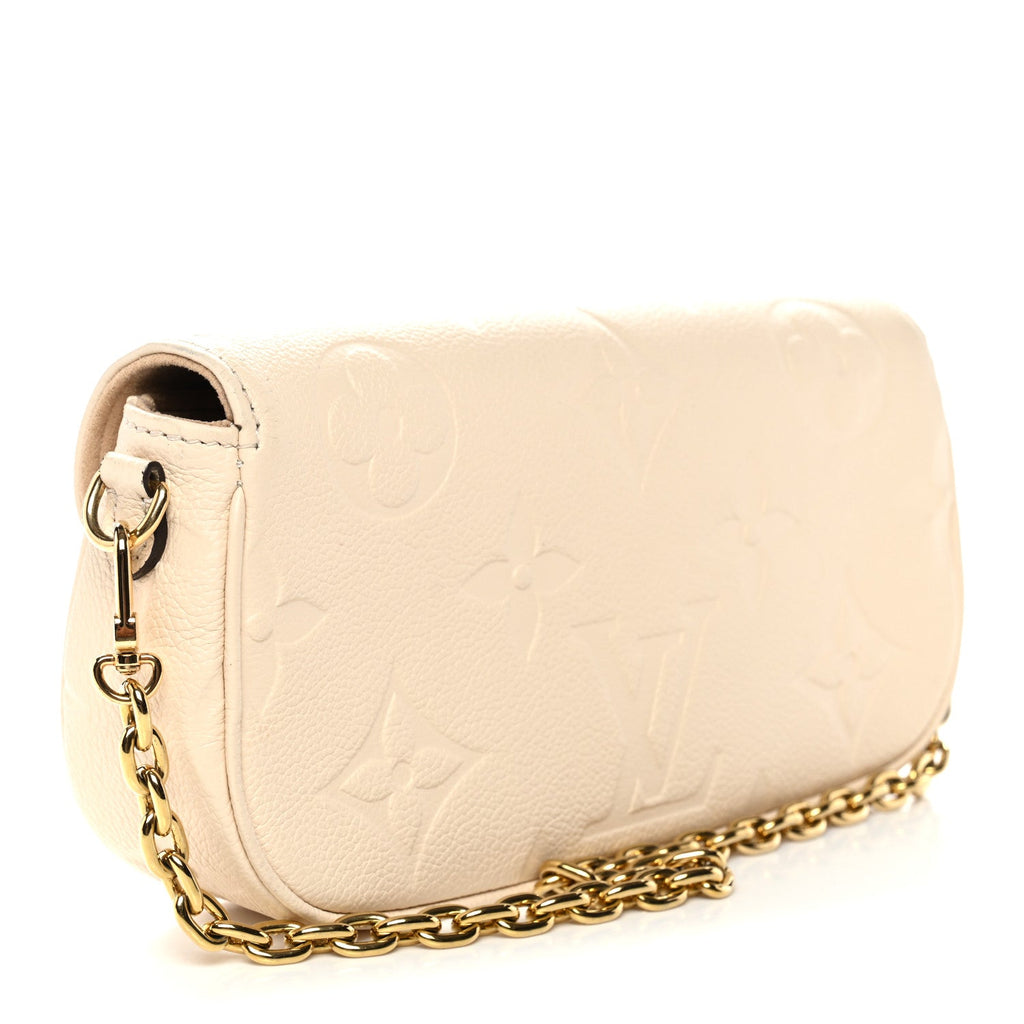 Empreinte Monogram Giant Ivy Wallet On Chain Cream