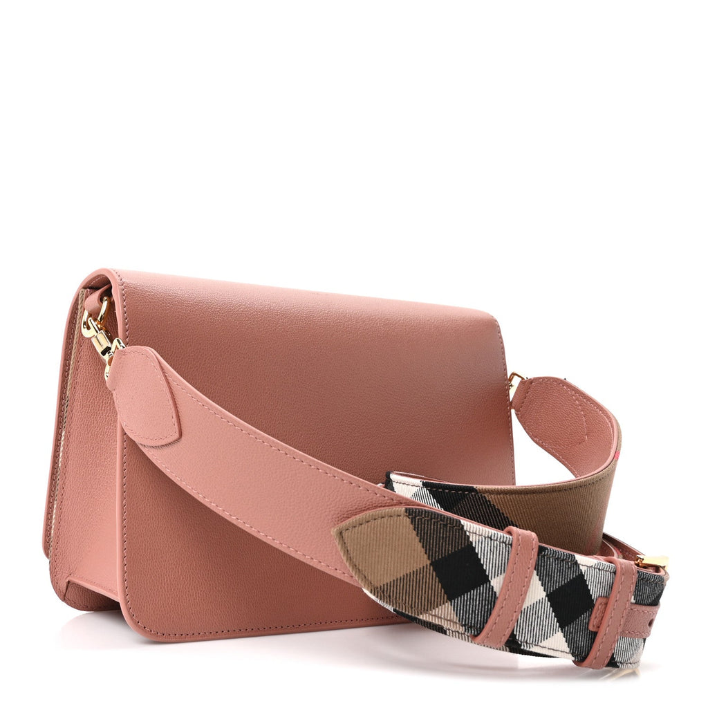 Derby Calfskin House Check Mackford Crossbody Bag Dark Rosewood