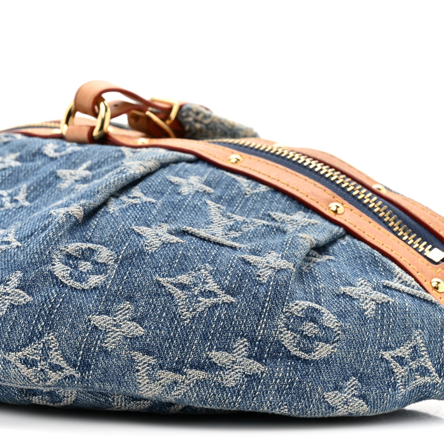 Monogram Denim High Rise Bumbag Blue