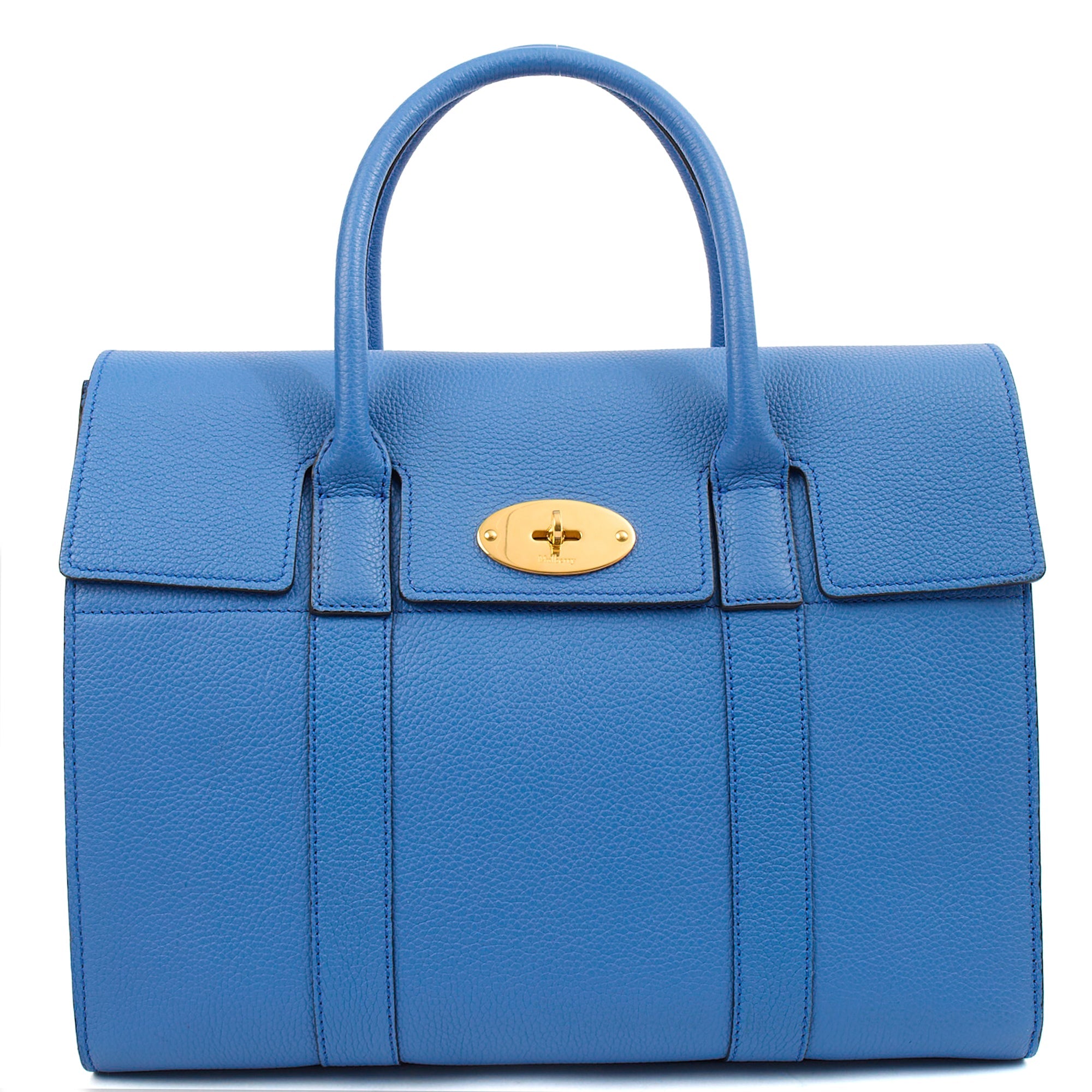 Mulberry Tote Bayswater with Strap in Blue, Leather