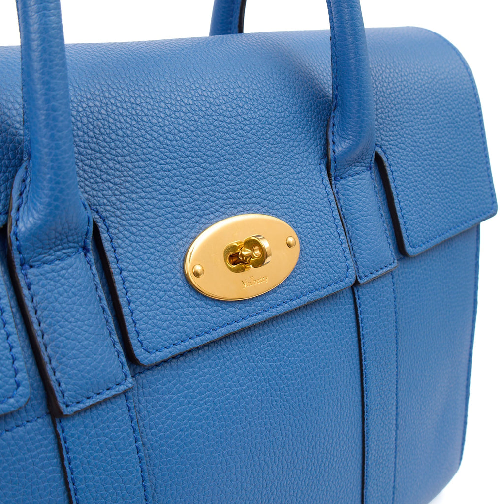Mulberry Tote Bayswater with Strap in Blue, Leather