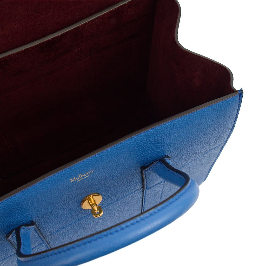Mulberry Tote Bayswater with Strap in Blue, Leather