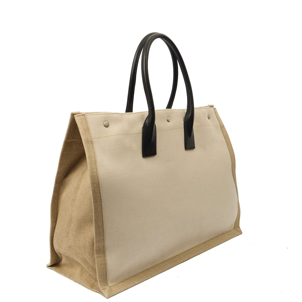 Saint Laurent Tote Rive Gauche Tote in Neutral, Fabric