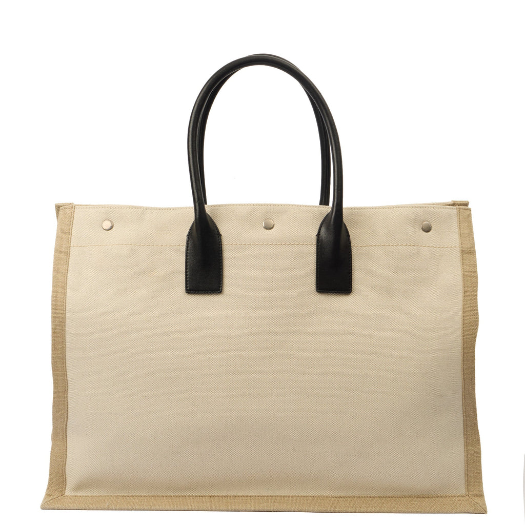 Saint Laurent Tote Rive Gauche Tote in Neutral, Fabric