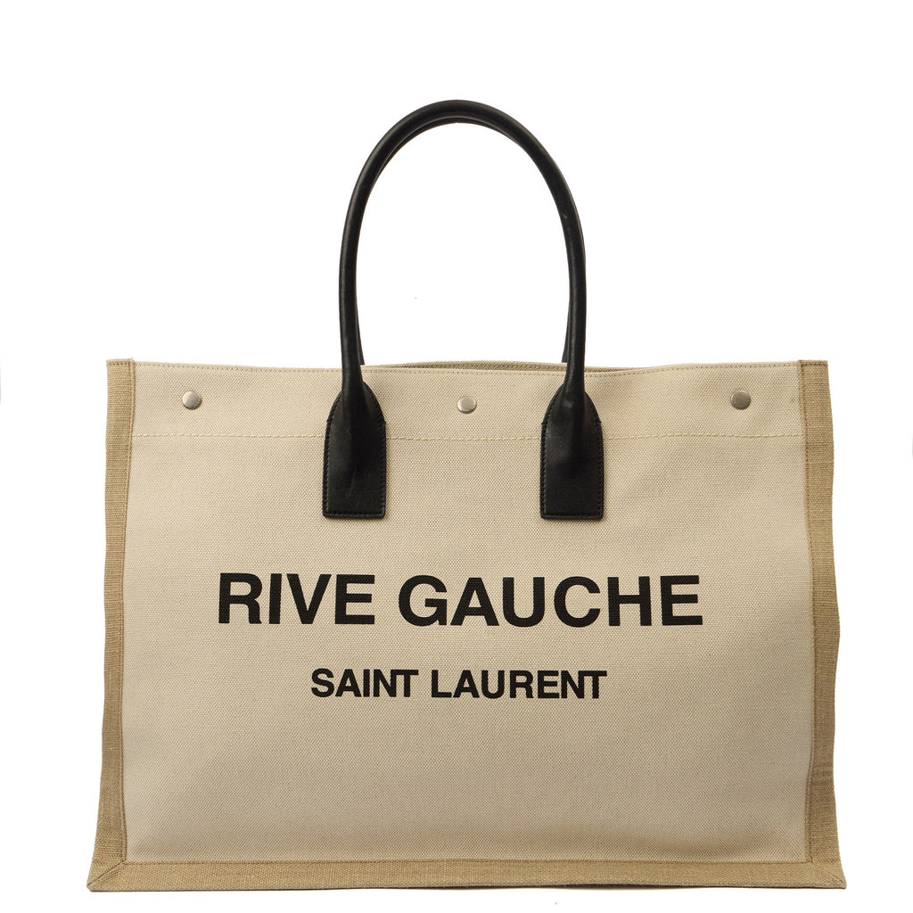 Saint Laurent Tote Rive Gauche Tote in Neutral, Fabric