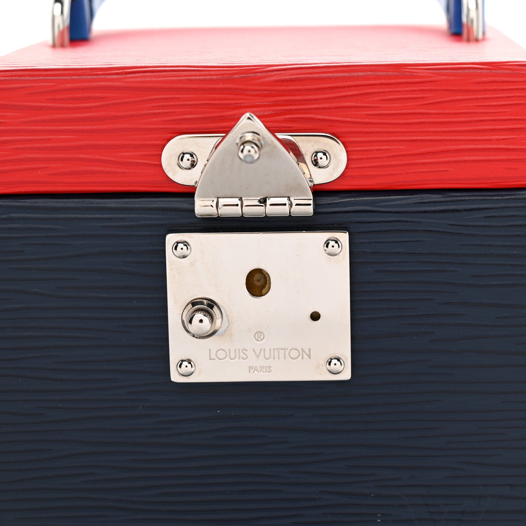 Epi Bleecker Box Indigo Coquelicot