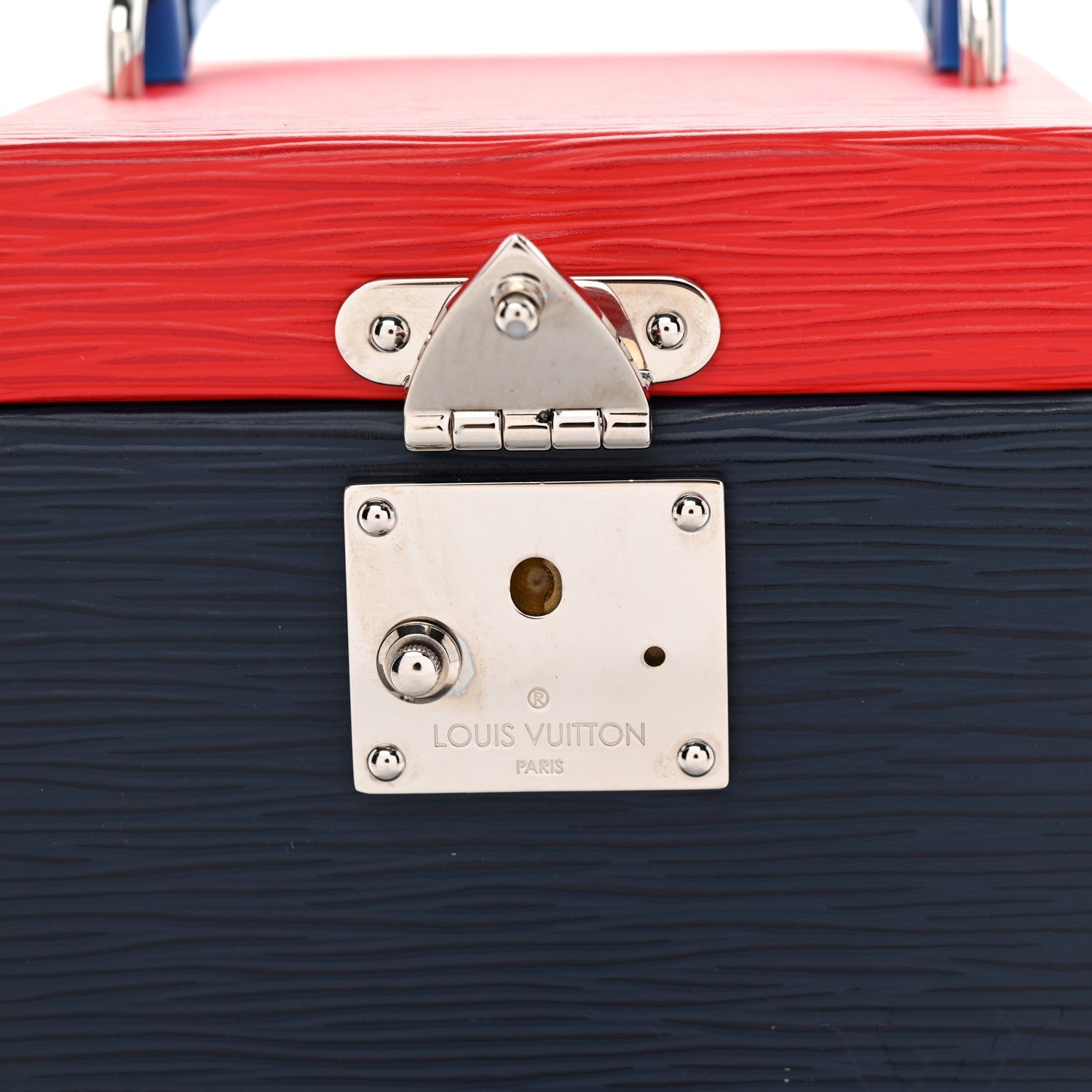 Epi Bleecker Box Indigo Coquelicot