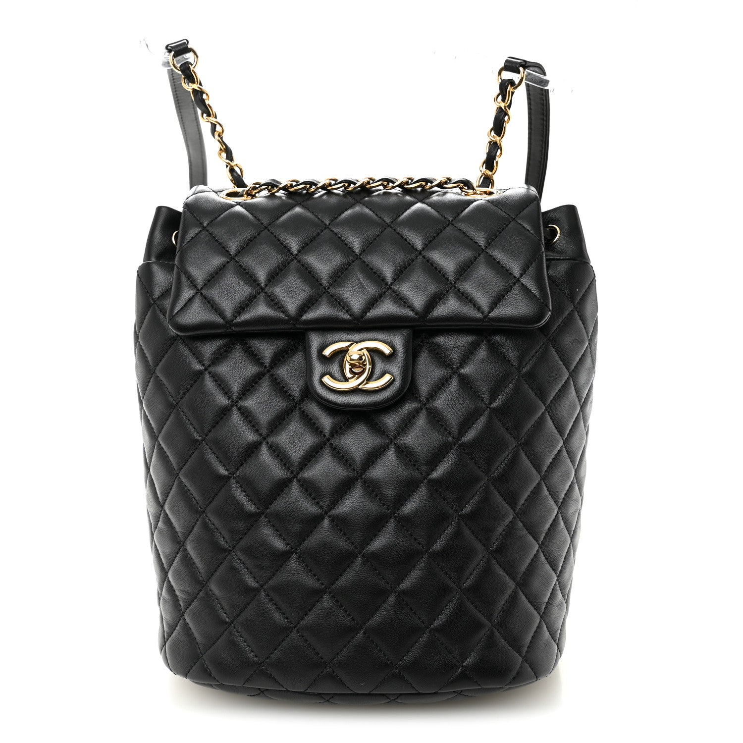 Lambskin Quilted Small Urban Spirit Backpack Black