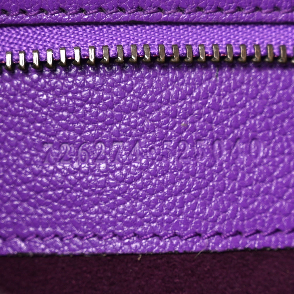 Goatskin Medium Aphrodite Shoulder Bag Shine Purple