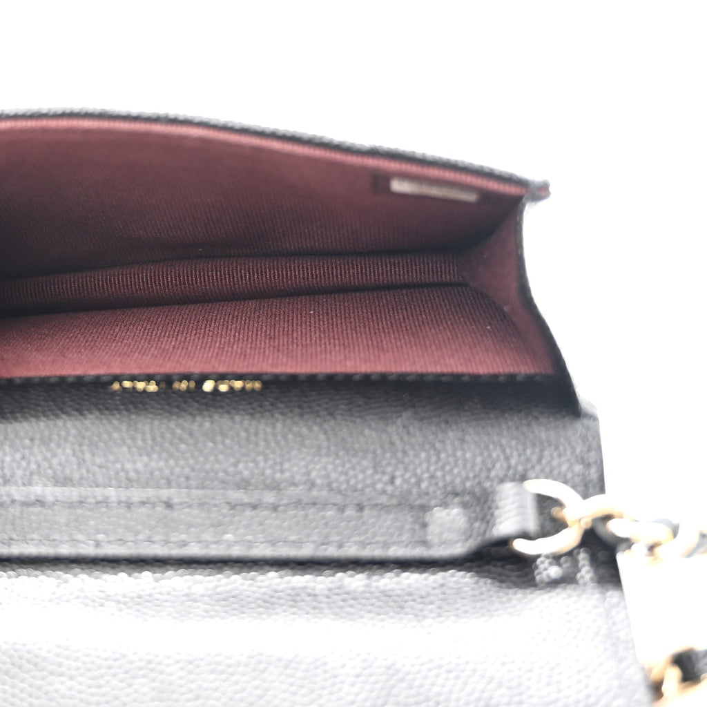 Caviar Quilted Mini Chain Bag Black
