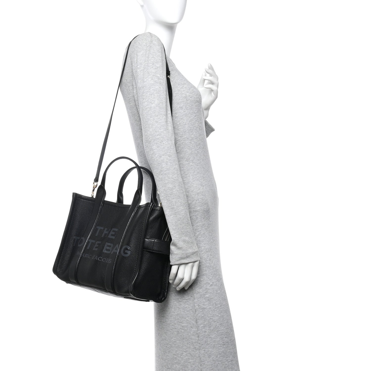 Grained Calfskin Medium The Tote Bag Black