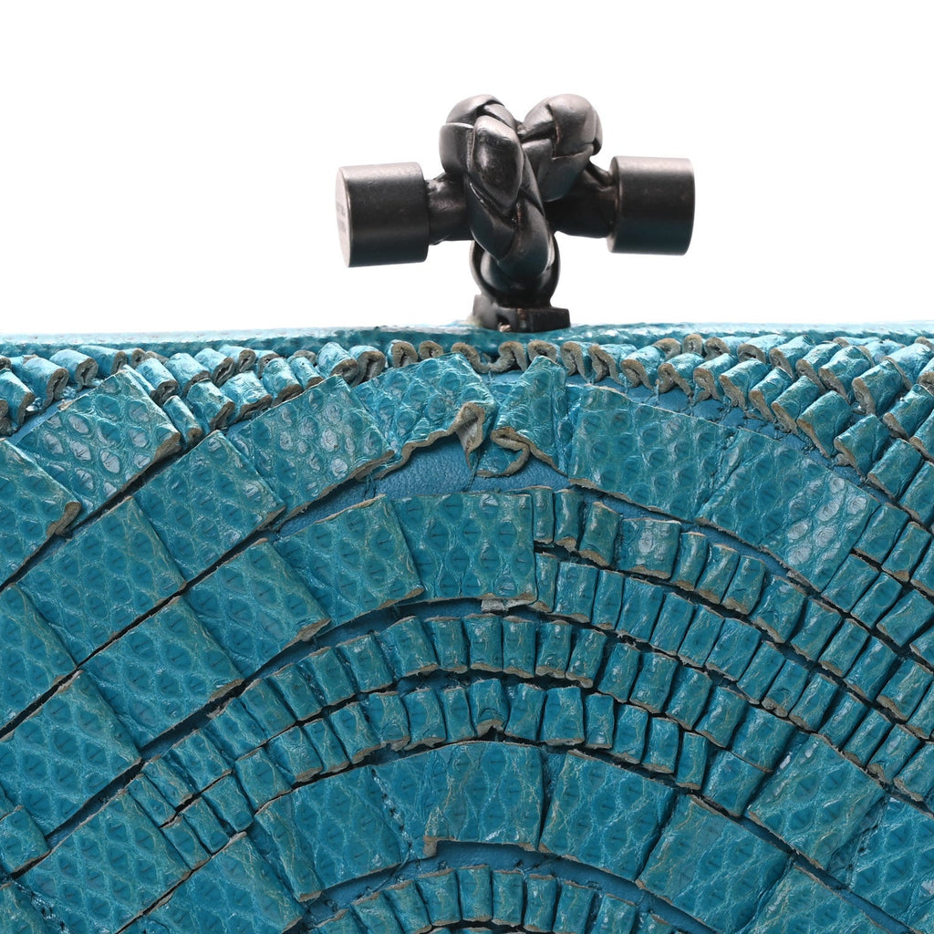 Ayers Intrecciato Karung Knot Clutch Blue