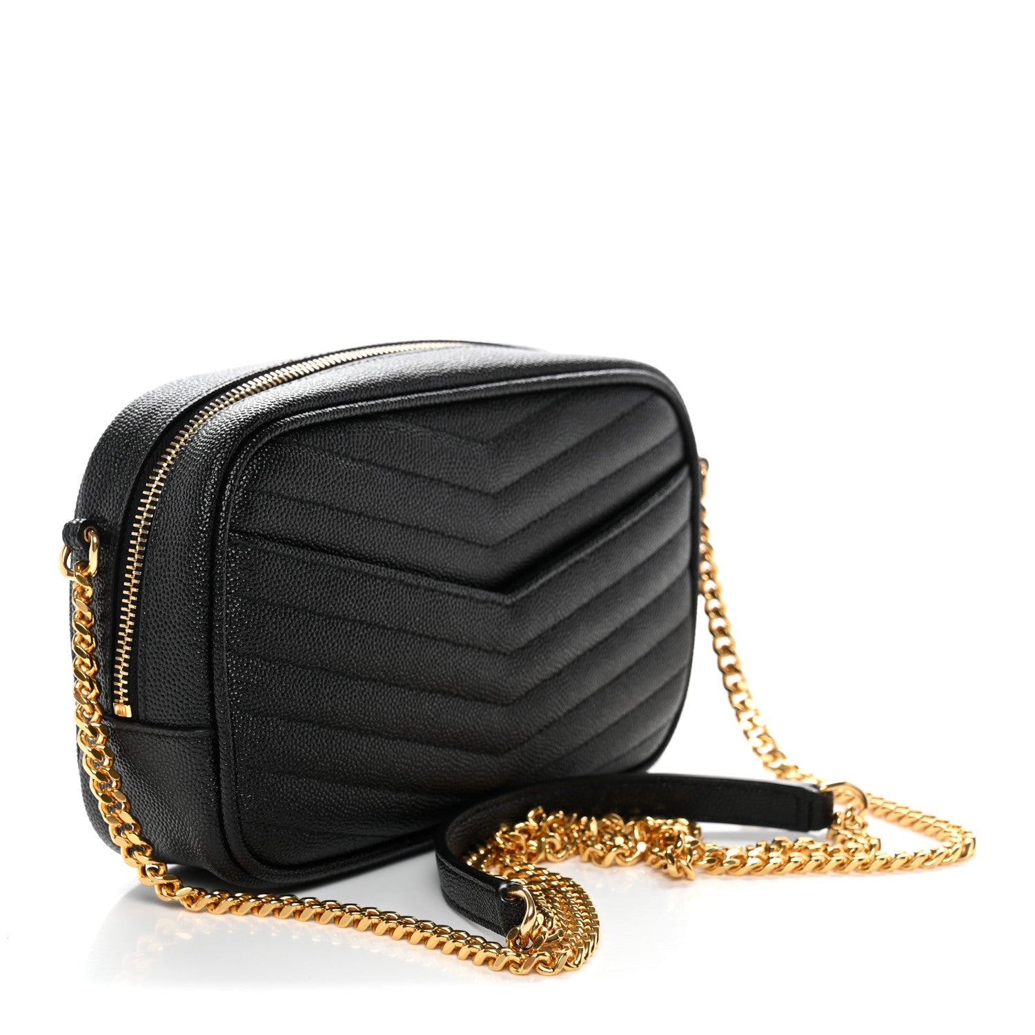 Grain De Poudre Matelasse Monogram Mini Lou Camera Bag Black