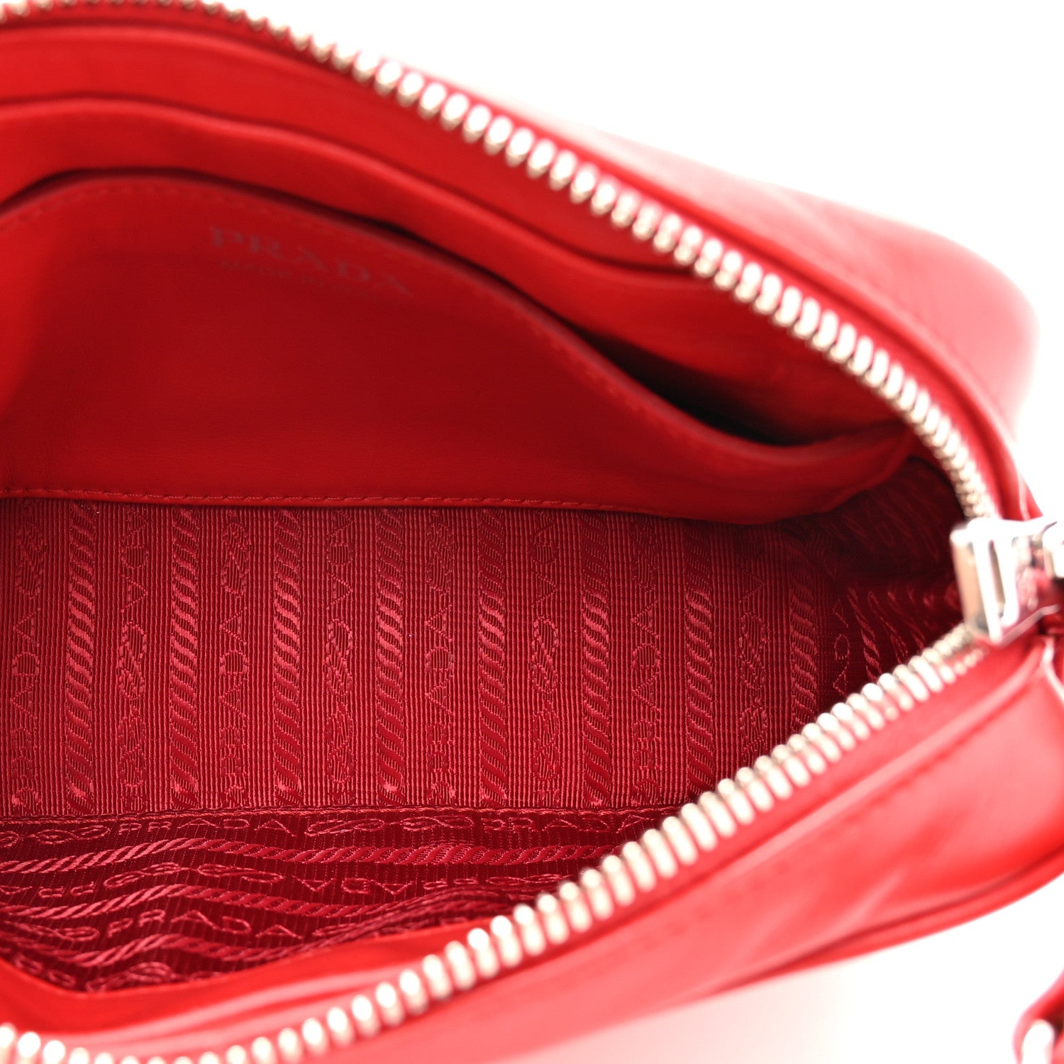 Soft Calfskin Diagramme Camera Bag Rosso