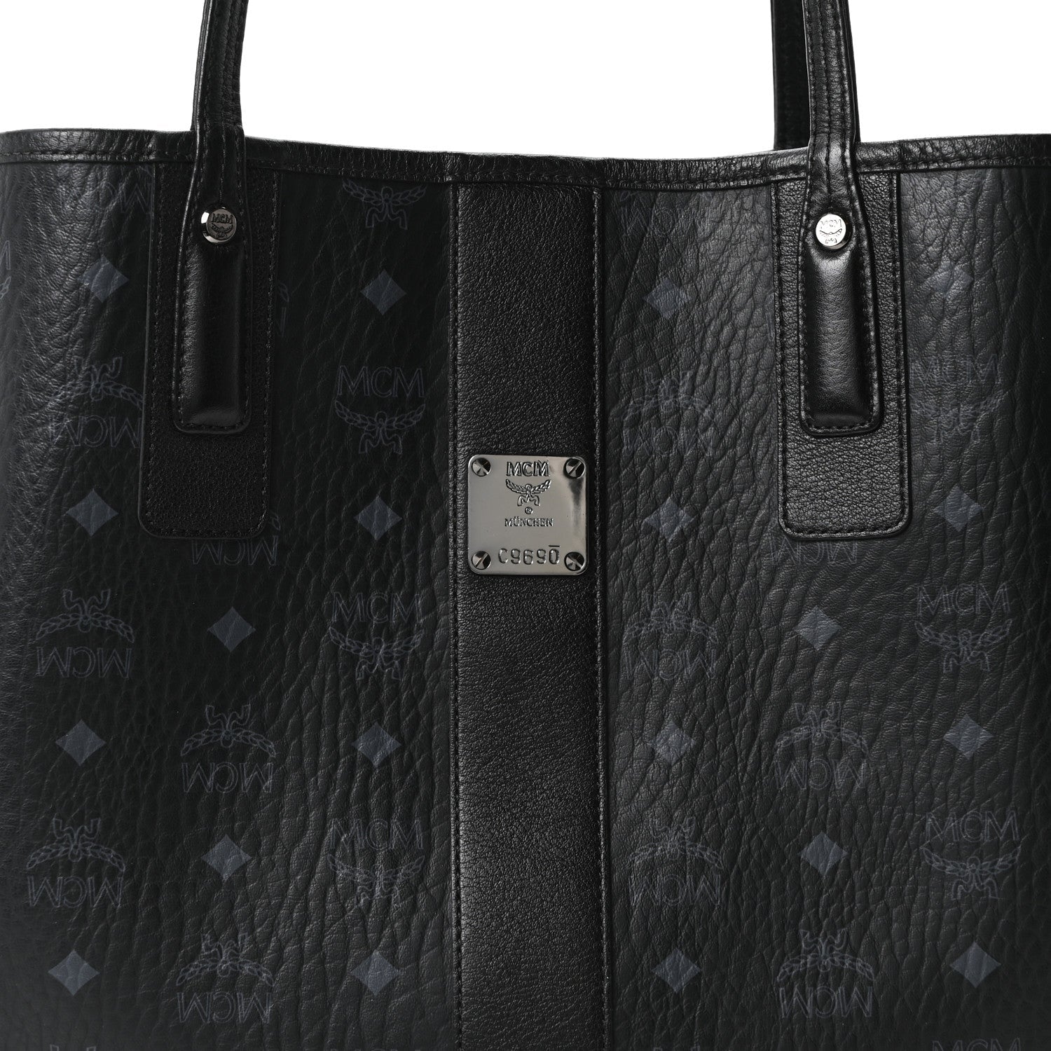 Visetos Medium Liz Reversible Shopper Tote Black