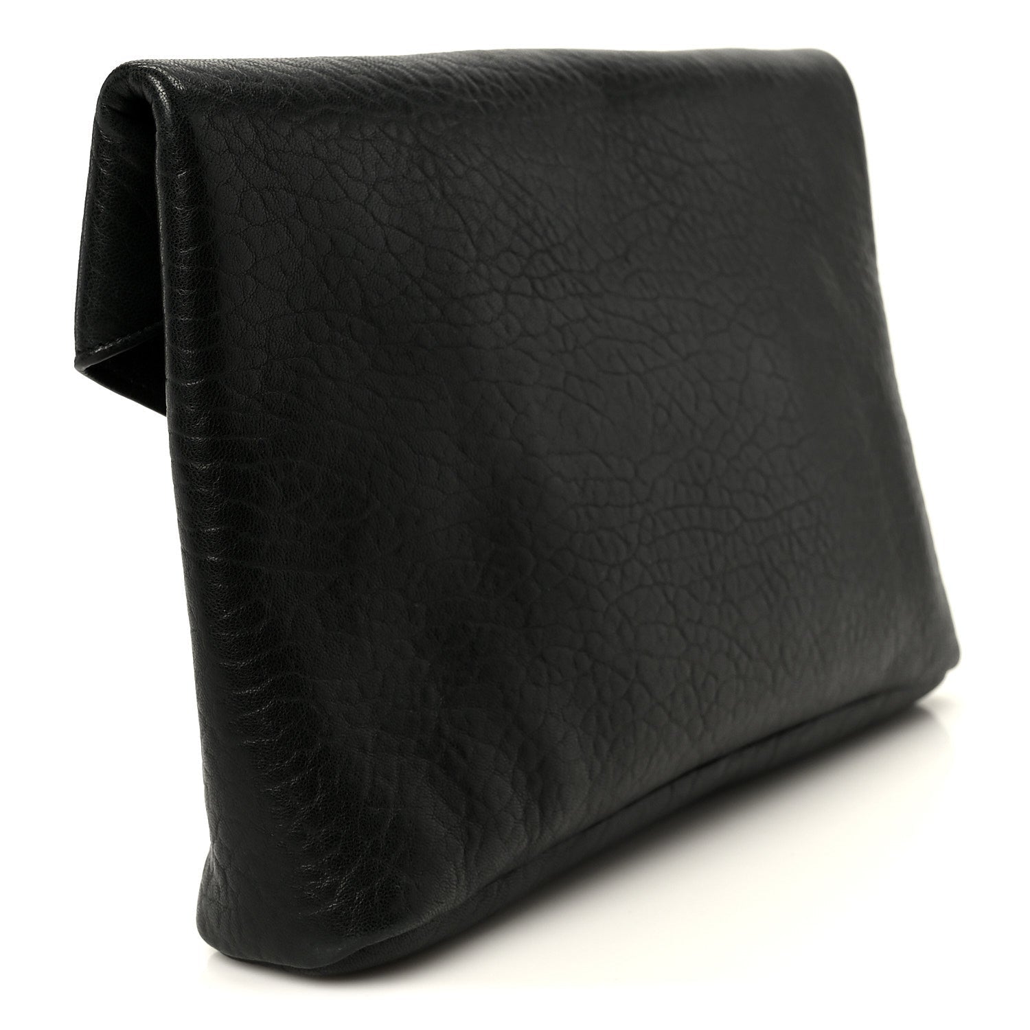 Grained Lambskin Cassandre Envelope Pouch Black