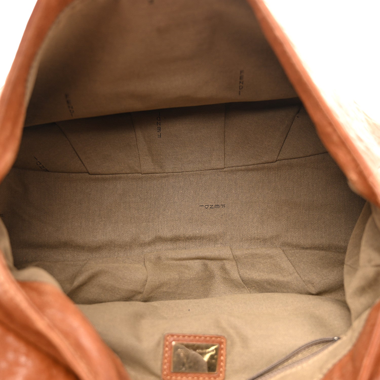 Crinkled Lambskin Mia Shoulder Flap Camel