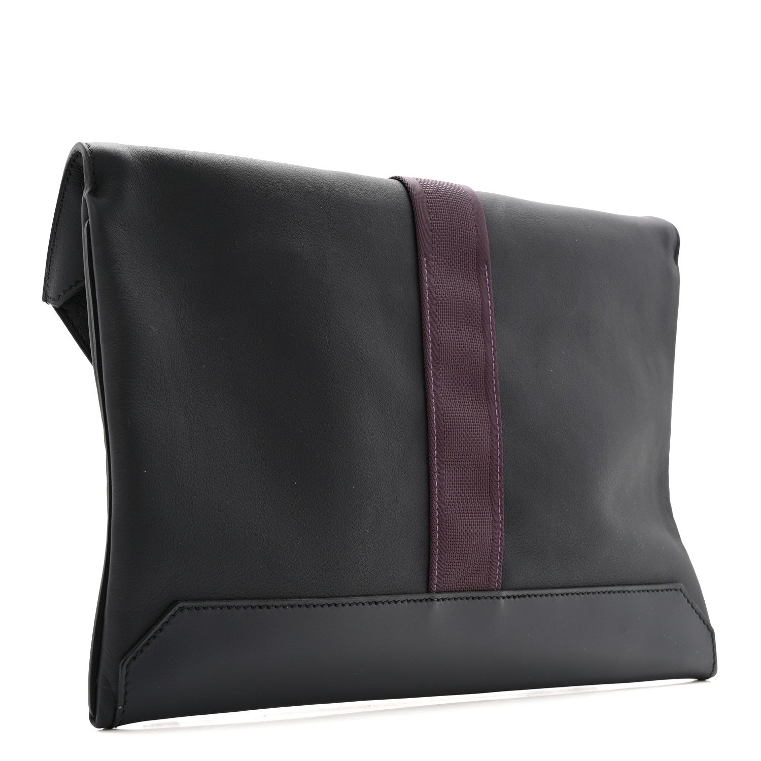 Taurillon Cristobal Vache Hunter Cityslide Clutch Bleu Indigo Raisin