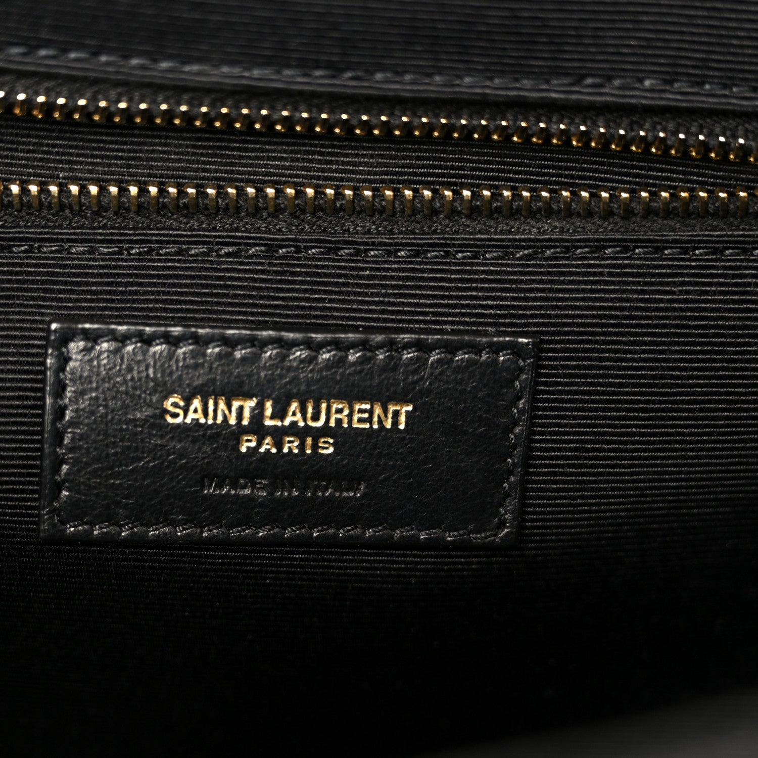 Grain De Poudre Textured Mixed Matelasse Large Triquilt Monogram Satchel Black