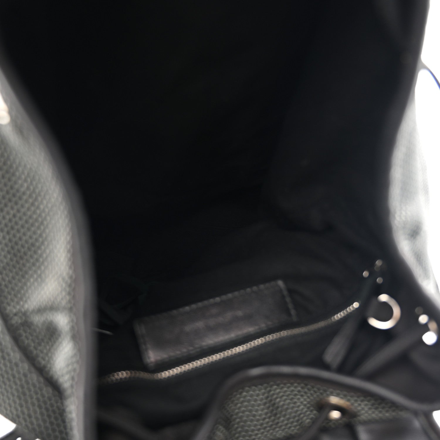 Canvas Calfskin Silver Hardware S Traveler Backpack Black