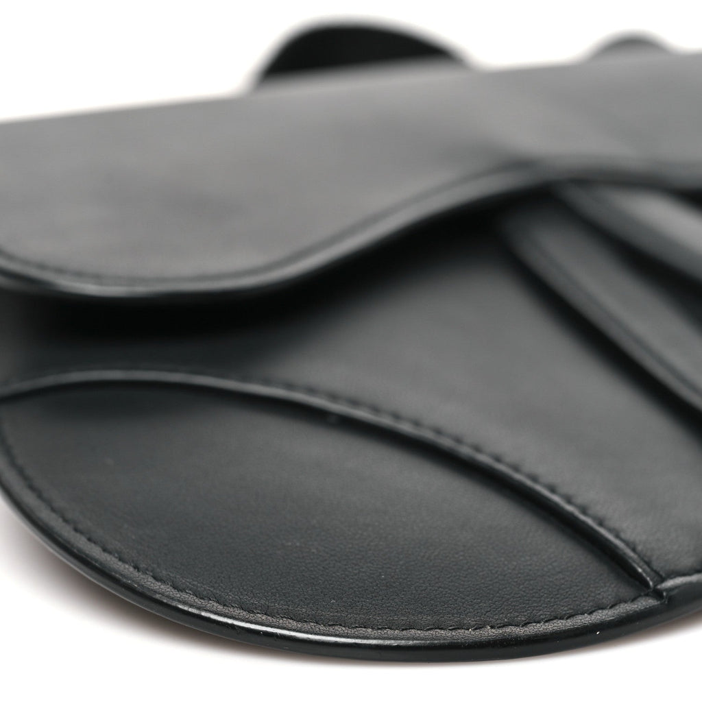 Ultra Matte Calfskin Saddle Belt Bag Black