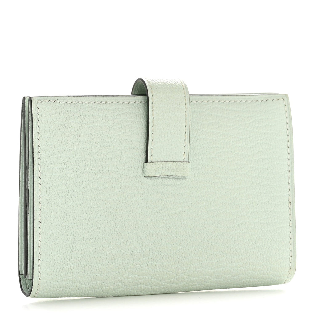 Chevre Mysore Bearn  Holder Wallet Vert Peppermint