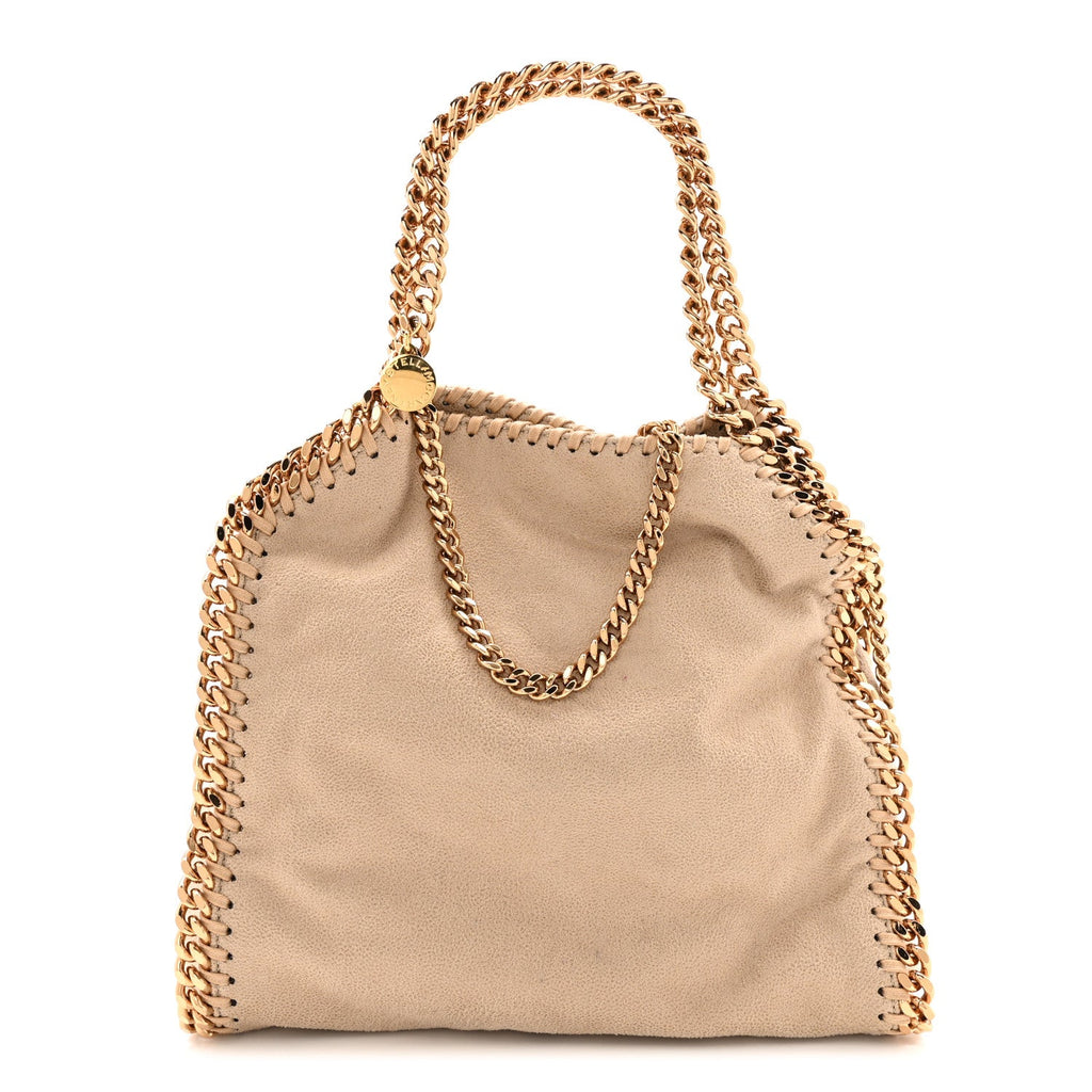 Shaggy Deer Mini Falabella Fold Over Tote Beige