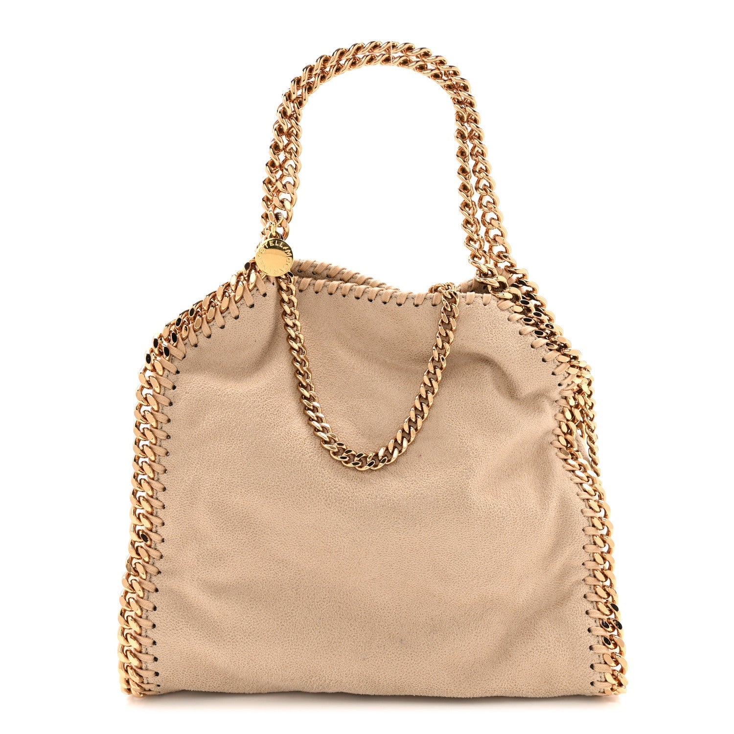 Shaggy Deer Mini Falabella Fold Over Tote Beige