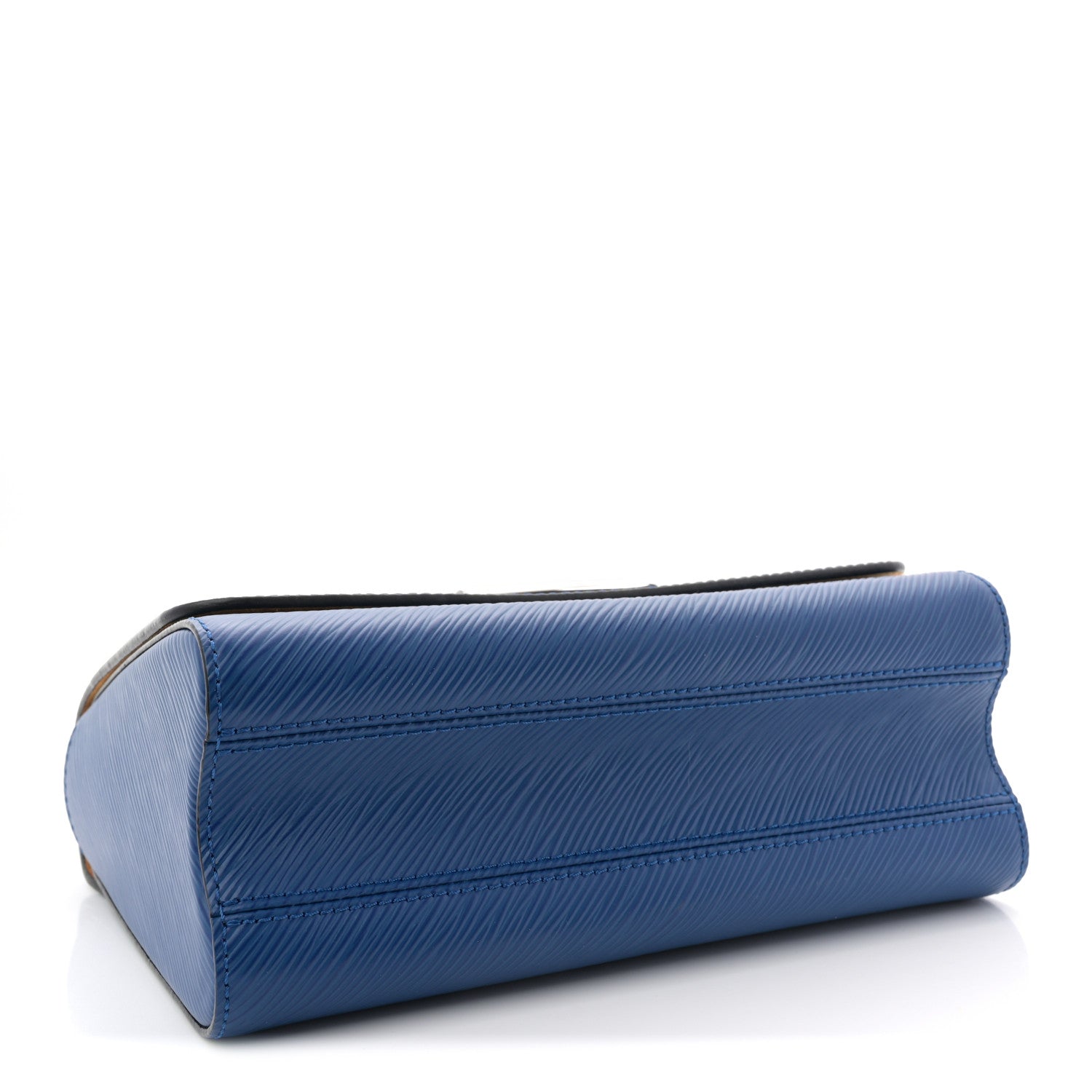 Epi Twist Braided Strap Shoulder Bag MM Bleu Roi