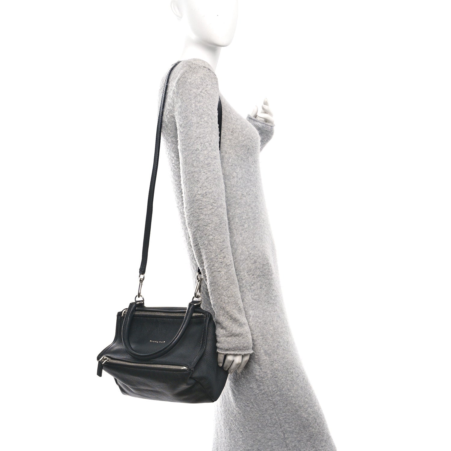 Sugar Goatskin Small Pandora Black