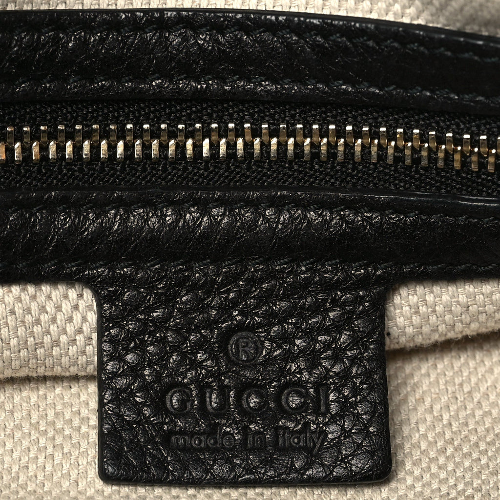 Pebbled Calfskin Medium Soho Chain Shoulder Bag Black