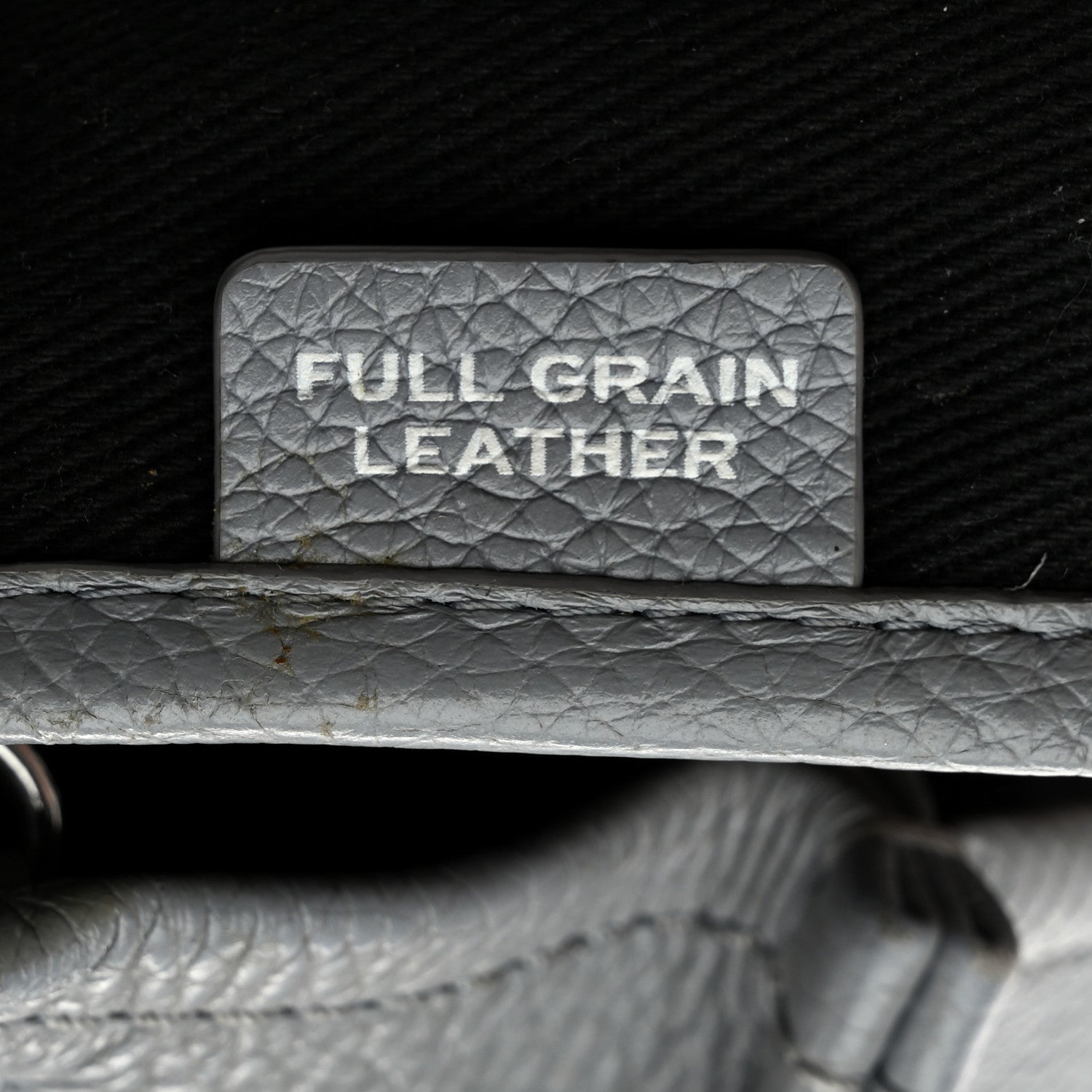 Grained Calfskin Small The Tote Bag Wolf Grey