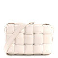 Nappa Maxi Intreccio Padded Cassette Crossbody Bag Chalk