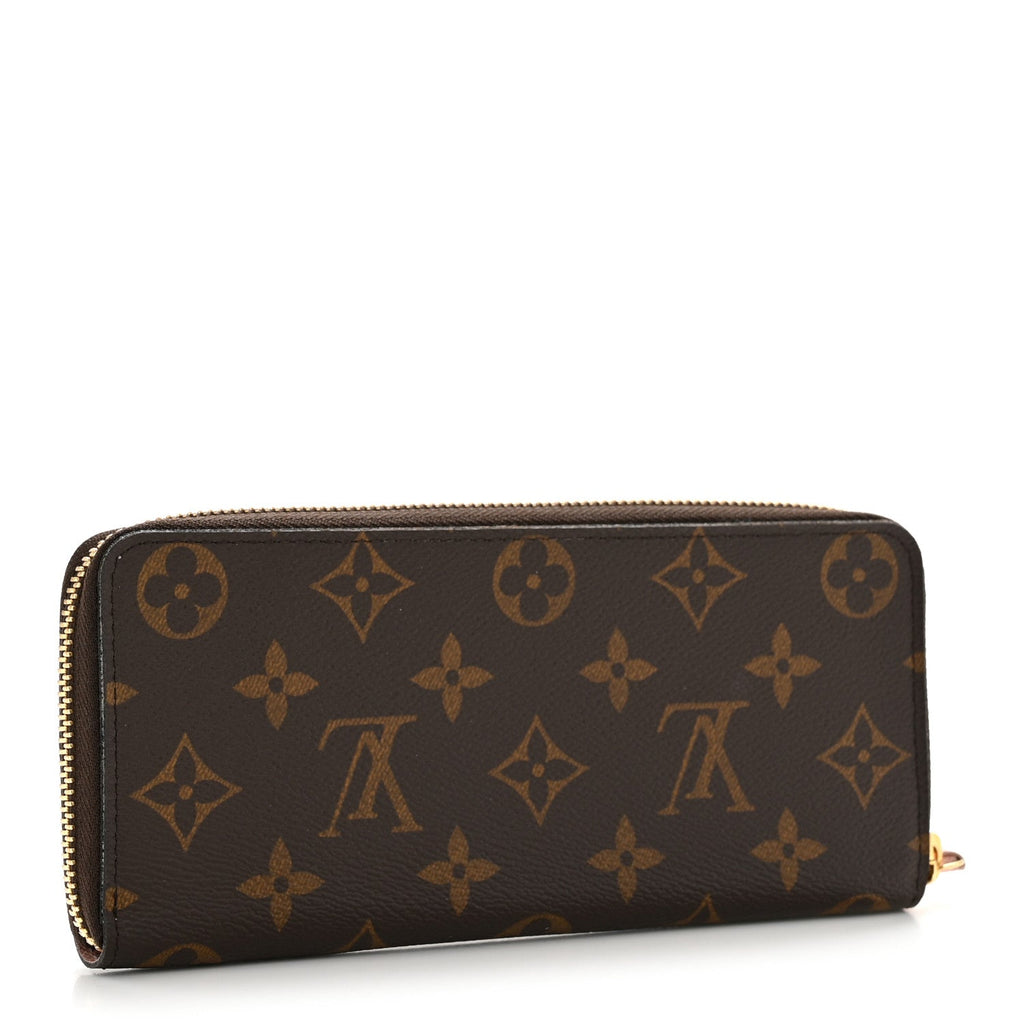 Monogram Clemence Wallet Rose Ballerine